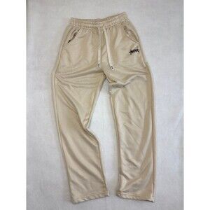Graphic Logo Cream Wide-Leg Track Pants - Men's Size Small